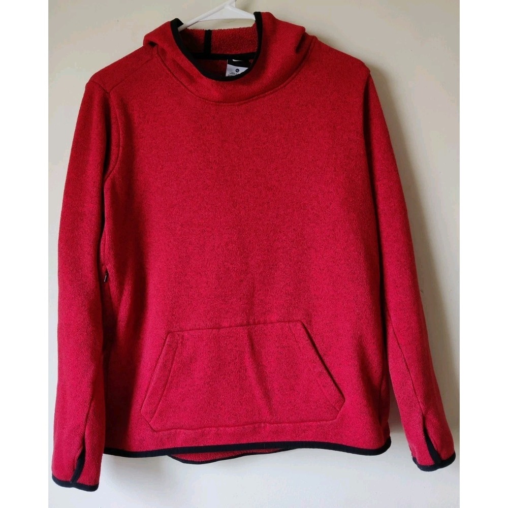 Nike Therma Fit Hoodie Women's Fleece Pullover Melange Brick Color Size XL